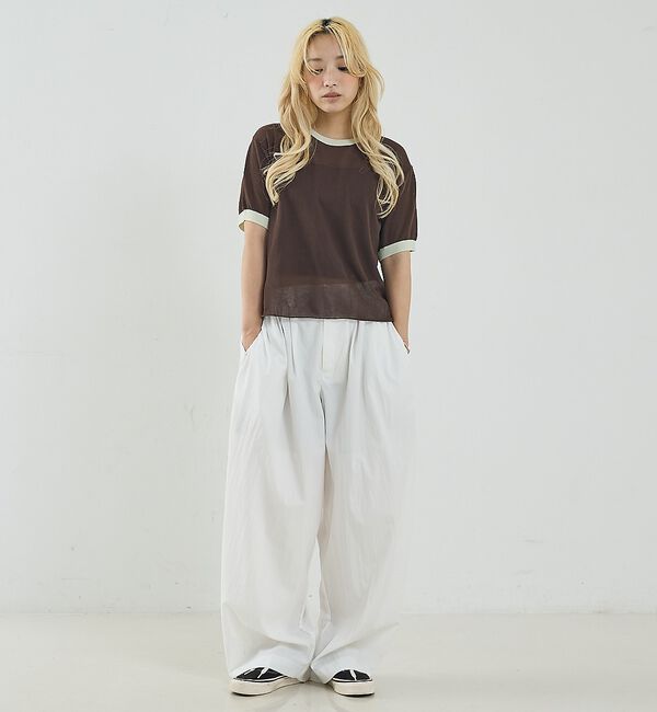 NOMINE「リンガー ニット Tシャツ」|Tシャツ・カットソー|