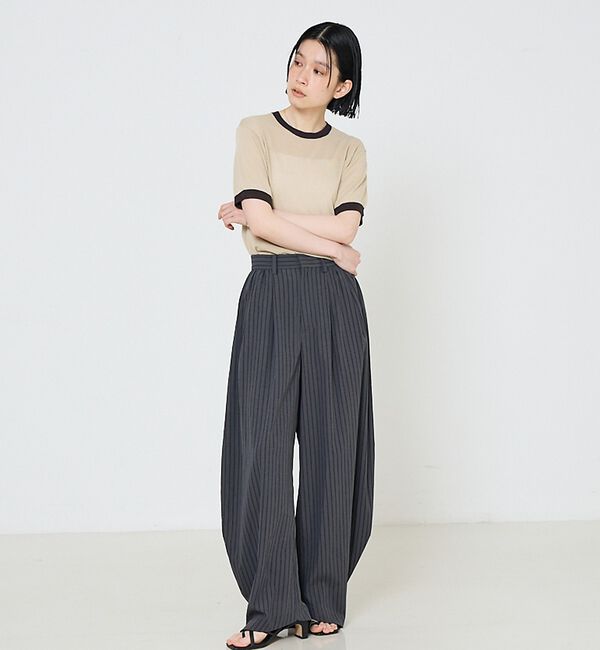 NOMINE「リンガー ニット Tシャツ」|Tシャツ・カットソー|