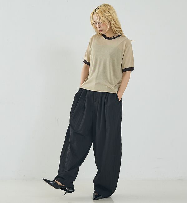 NOMINE「リンガー ニット Tシャツ」|Tシャツ・カットソー|