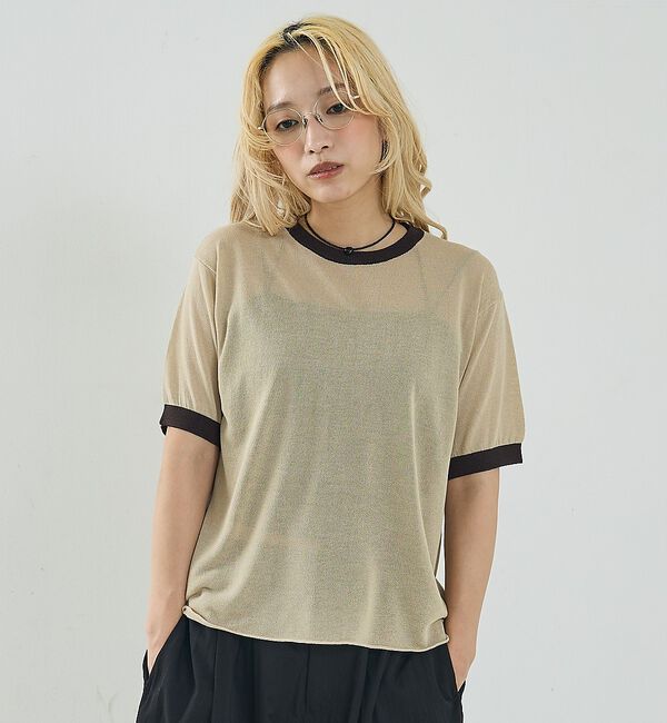 NOMINE「リンガー ニット Tシャツ」|Tシャツ・カットソー|