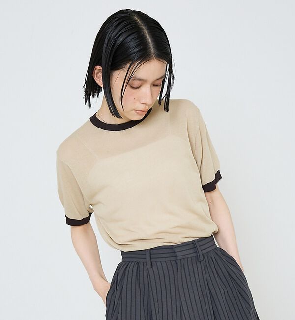 NOMINE「リンガー ニット Tシャツ」|Tシャツ・カットソー|