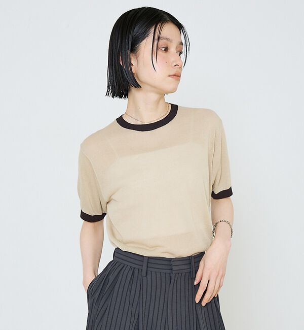 NOMINE「リンガー ニット Tシャツ」|Tシャツ・カットソー|