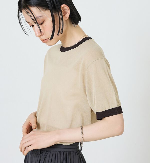 NOMINE「リンガー ニット Tシャツ」|Tシャツ・カットソー|