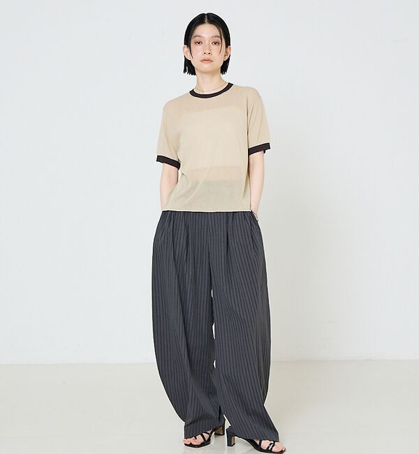 NOMINE「リンガー ニット Tシャツ」|Tシャツ・カットソー|