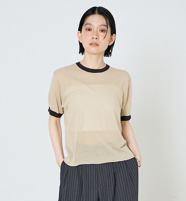 NOMINE「リンガー ニット Tシャツ」|Tシャツ・カットソー|
