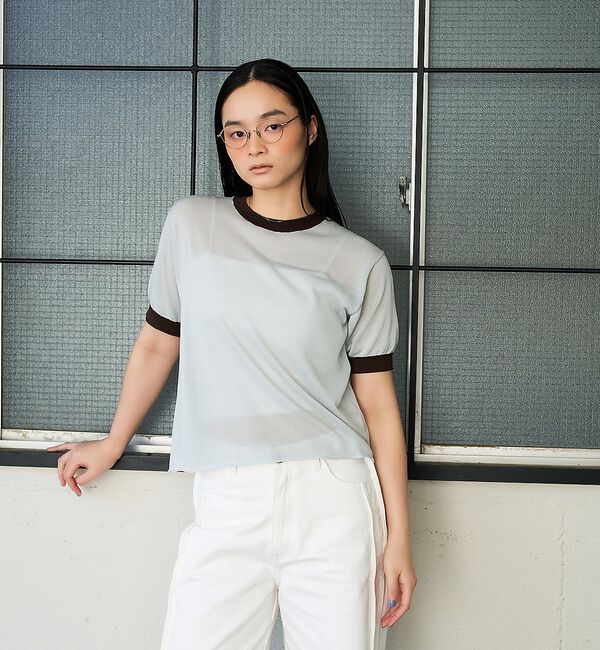 NOMINE「リンガー ニット Tシャツ」|Tシャツ・カットソー|