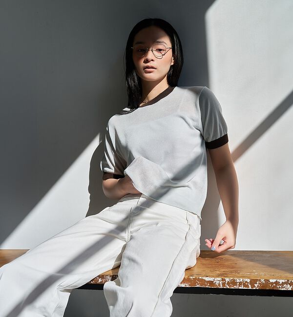 NOMINE「リンガー ニット Tシャツ」|Tシャツ・カットソー|