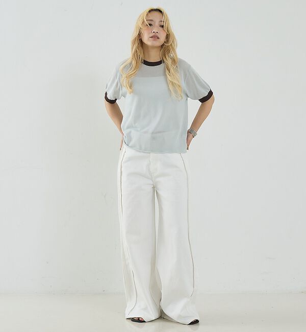 NOMINE「リンガー ニット Tシャツ」|Tシャツ・カットソー|