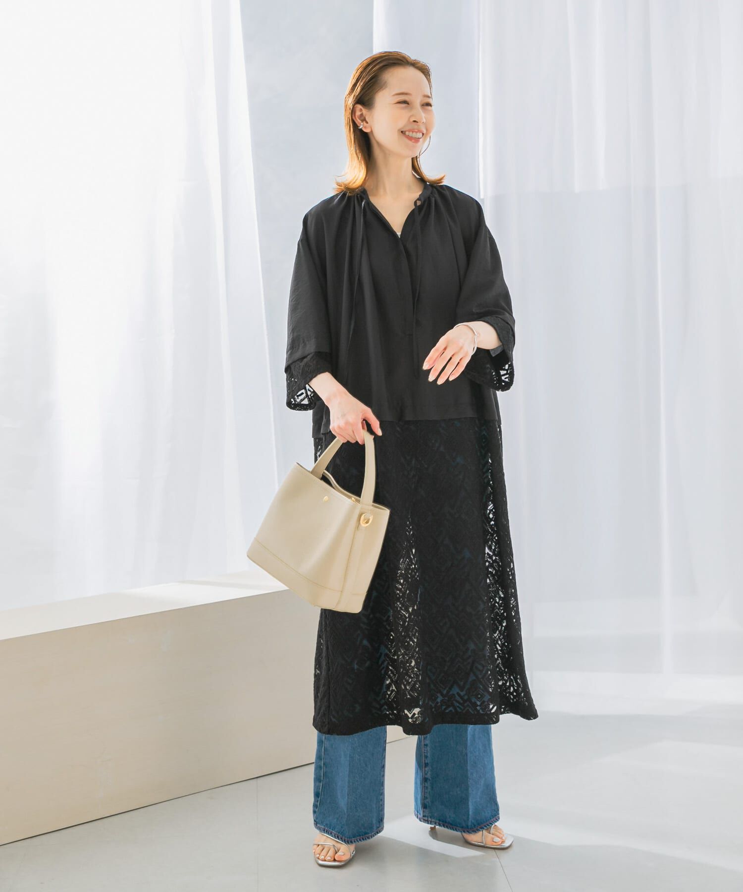 URBAN RESEARCH ROSSO「レース切替ワンピース」|ワンピース|