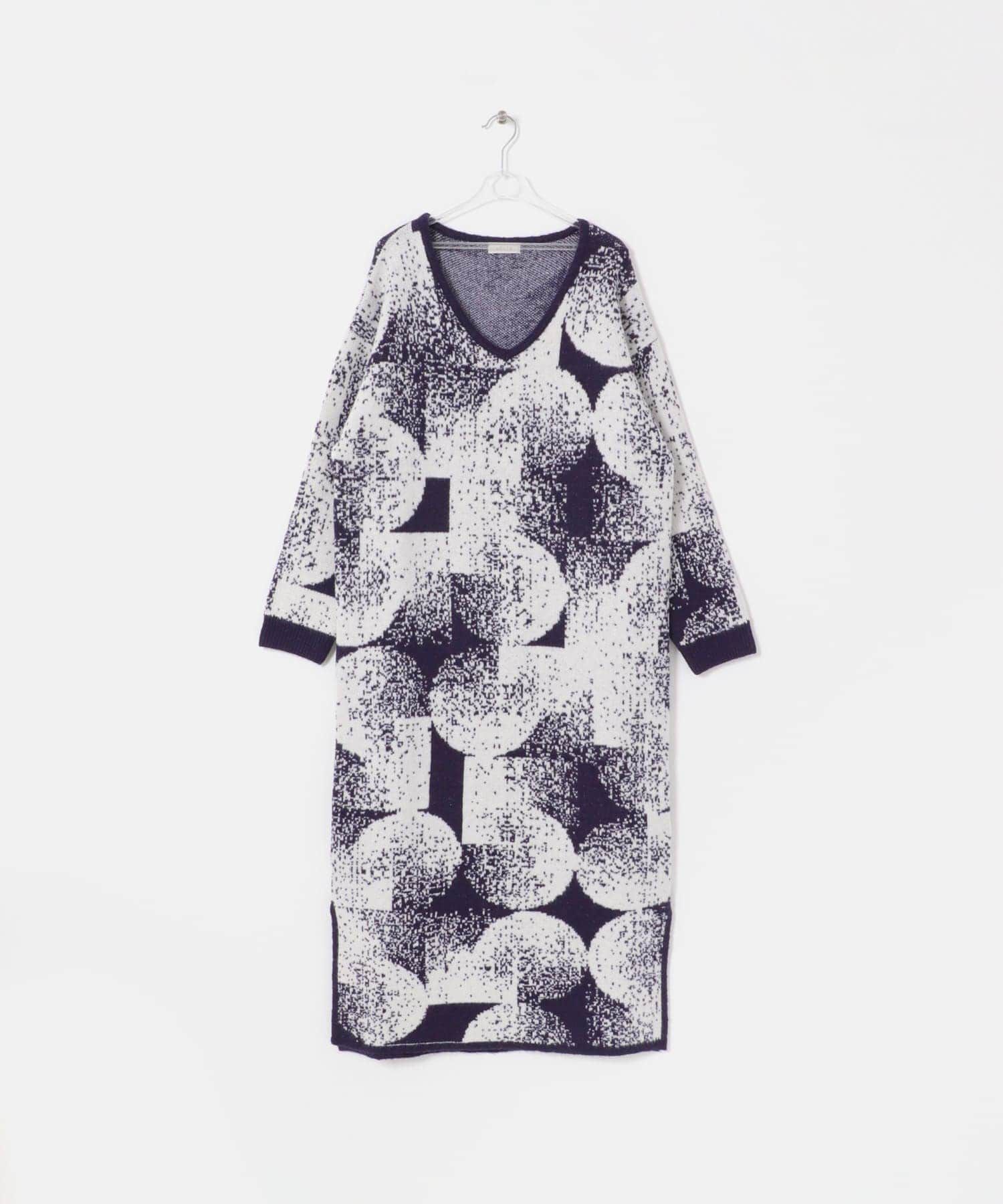 LAATO「5 patterned knit dress」|ワンピース|パープル