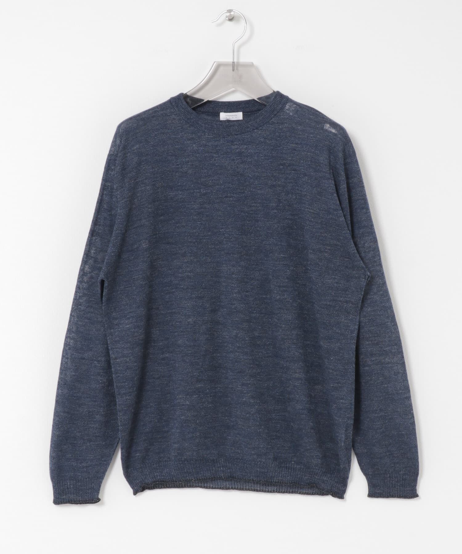 URBAN RESEARCH「crepuscule　W/G Rametriming Pullover」|ニット・セーター|ネイビー