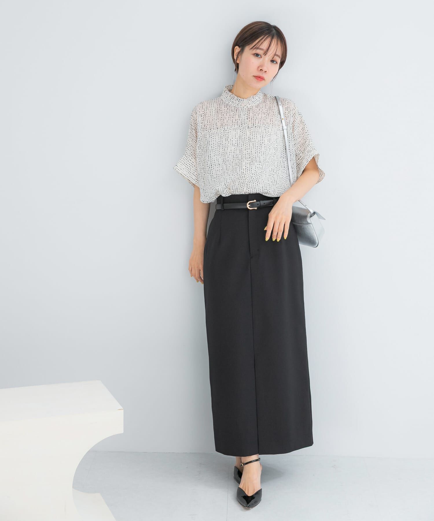 URBAN RESEARCH ROSSO「ベルト付ツイルストレッチスカート」|スカート|