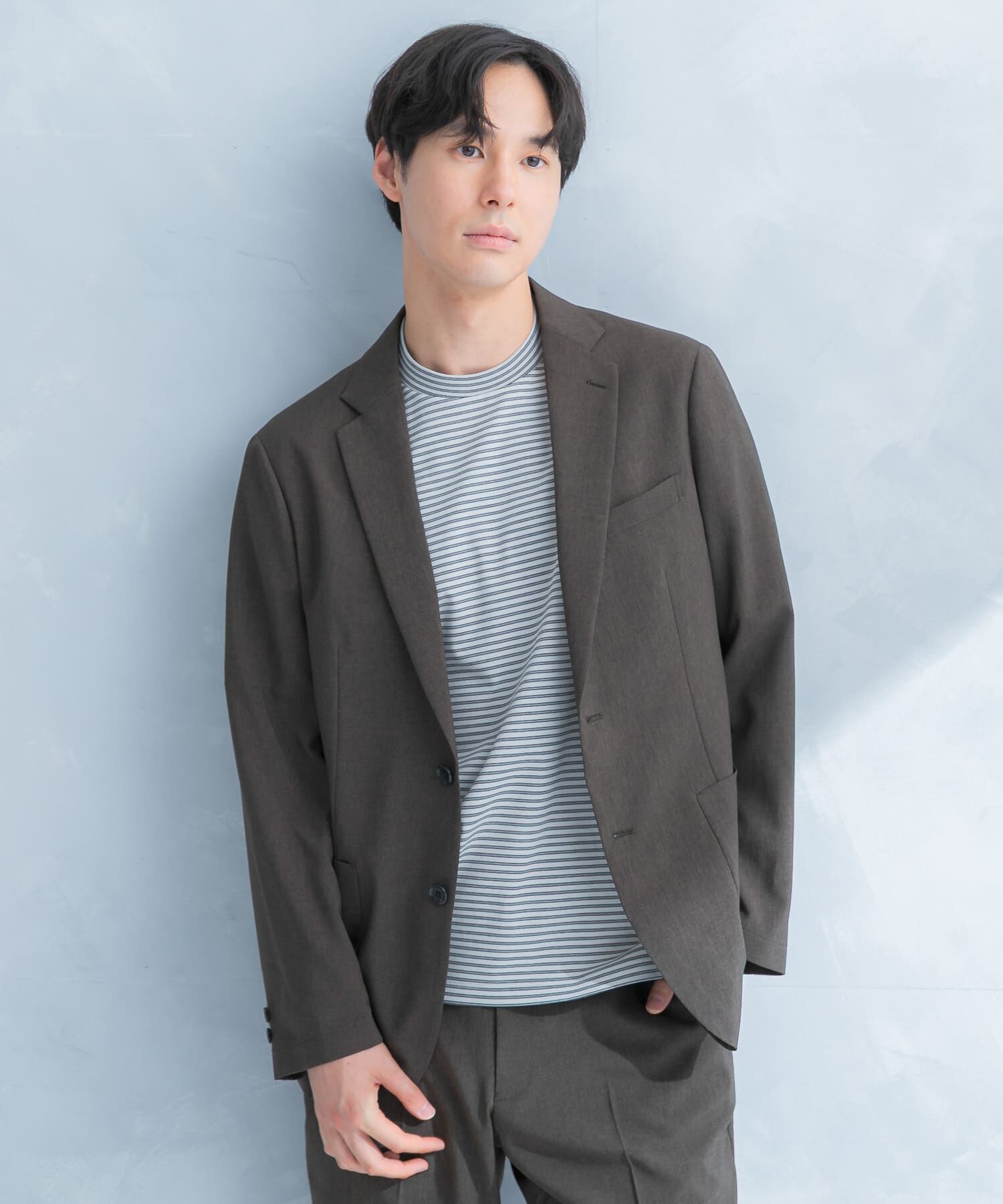 URBAN RESEARCH DOORS「LIFE STYLE TAILOR　リネンライクコンフォータブルジャケット」|その他|ブラウン系その他