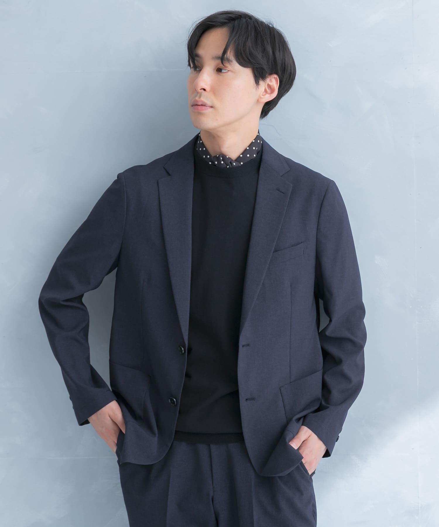 URBAN RESEARCH DOORS「LIFE STYLE TAILOR　リネンライクコンフォータブルジャケット」|その他|ブルー系その他