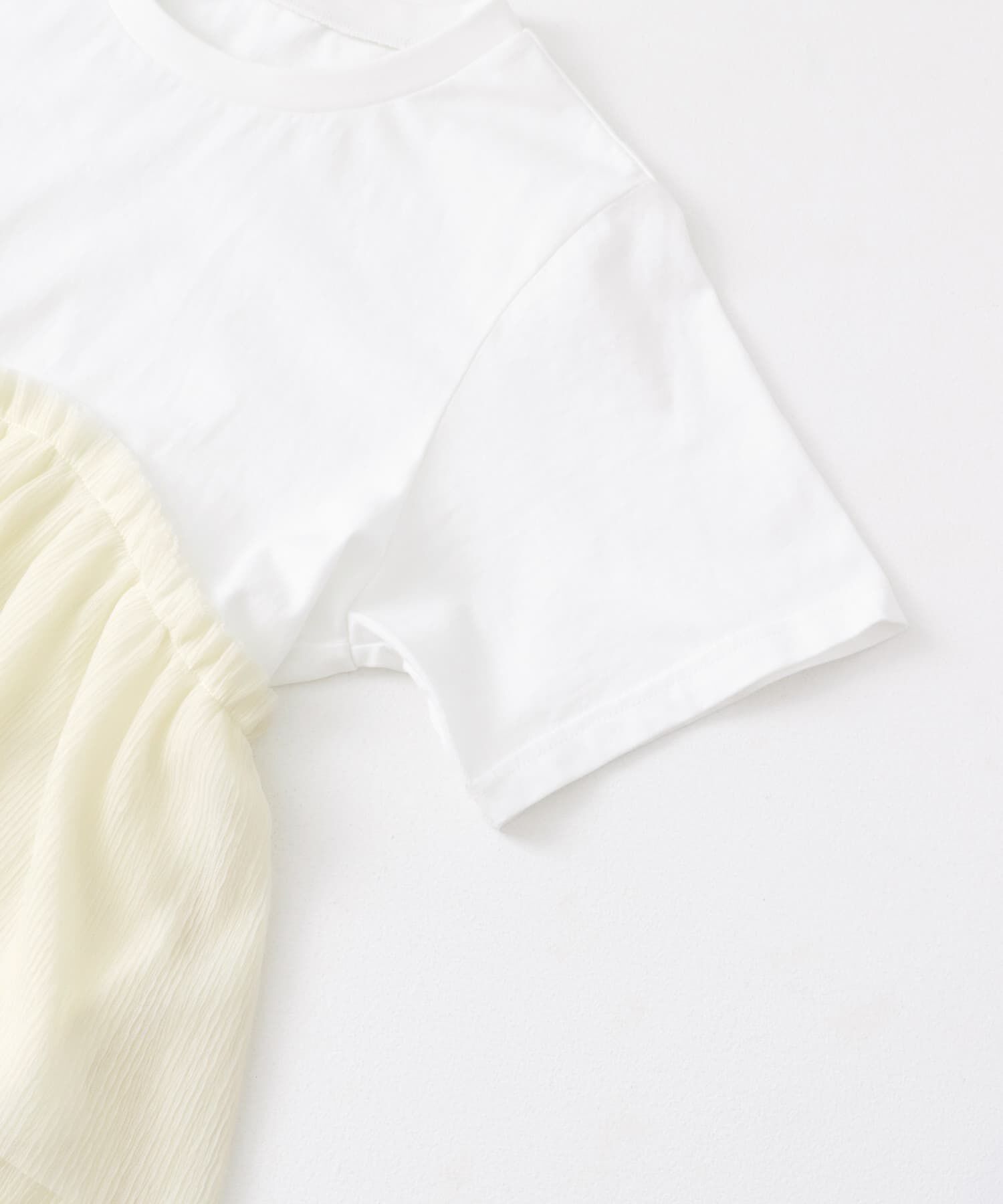  「アシメフリルドッキングTEE」|Tシャツ・カットソー|