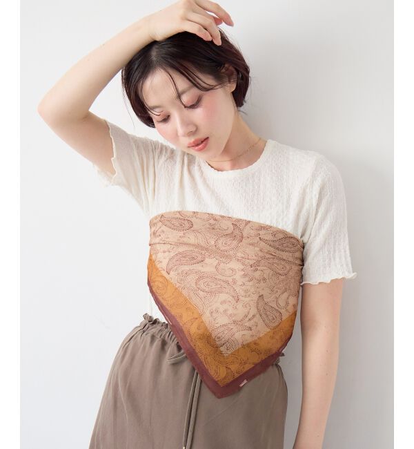  「《WEB限定アイテム》シフォンアソート柄スカーフ」|バンダナ・スカーフ|