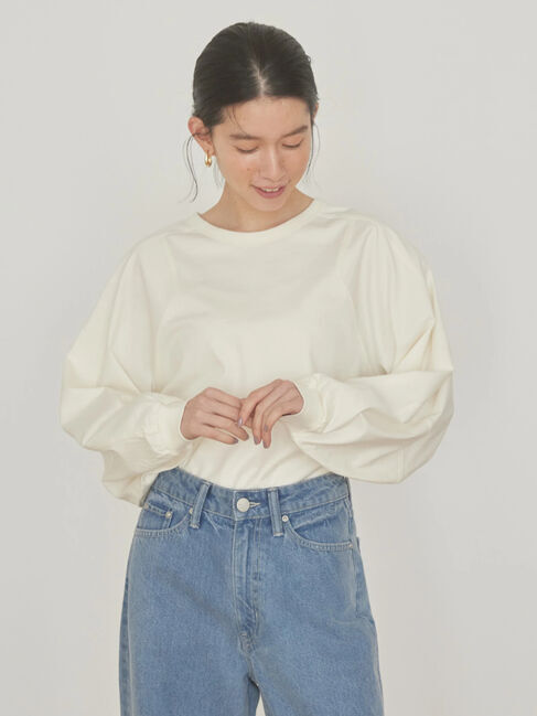 AMERICAN HOLIC「ボリュームスリーブカットプルオーバー」|Tシャツ・カットソー|アイボリー
