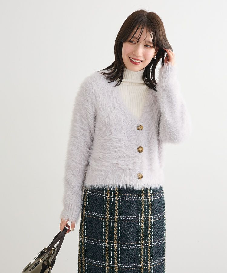 Green Parks「・Petit Fleur シャギーニットカーディガン」|カーディガン|