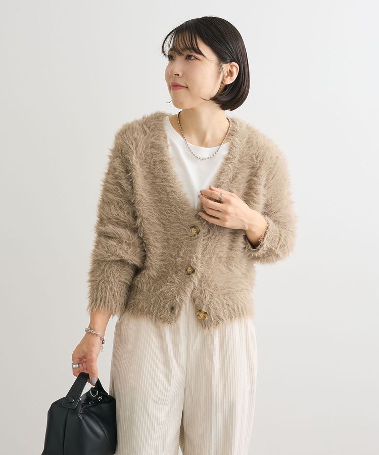 Green Parks「・Petit Fleur シャギーニットカーディガン」|カーディガン|