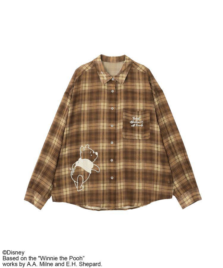 Green Parks「Winnie the Pooh/シアーチェックシャツ」|シャツ・ブラウス|