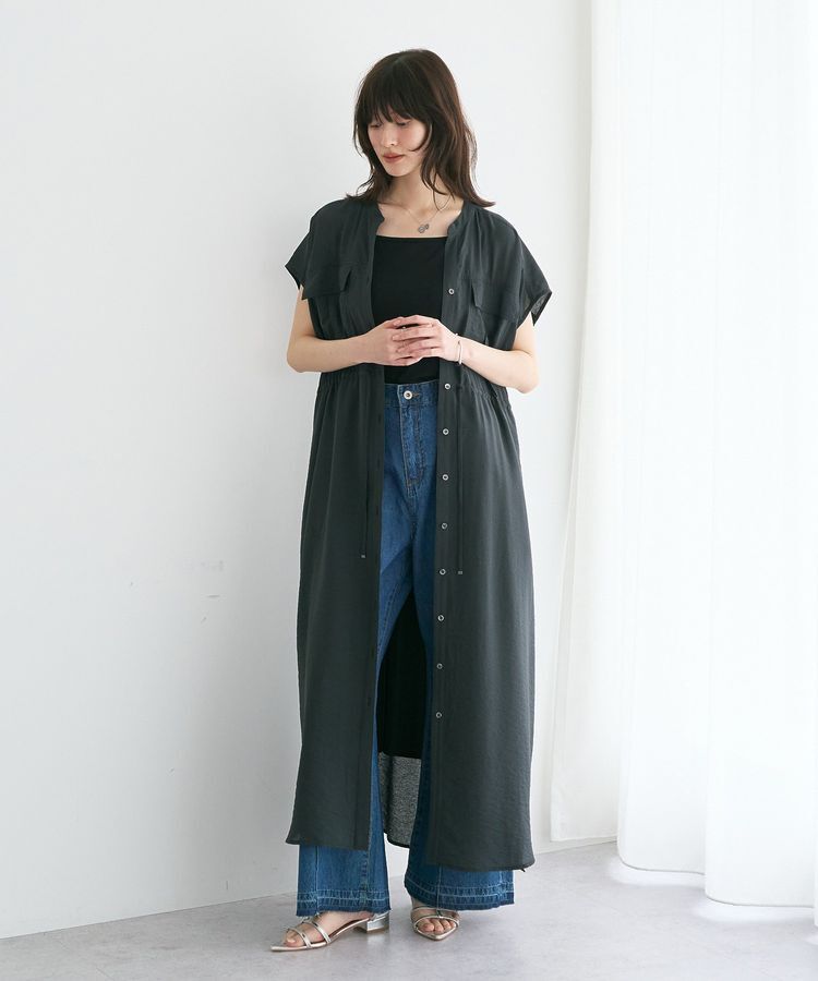 YECCA VECCA「ミリタリースキッパーシャツワンピース」|ワンピース|