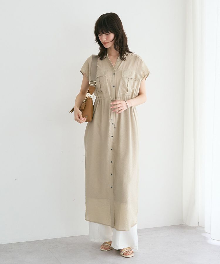 YECCA VECCA「ミリタリースキッパーシャツワンピース」|ワンピース|