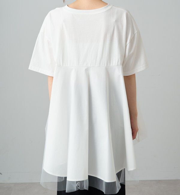  「《リバイバル》【WEB限定/Du noir】チュールドッキングTシャツ」|Tシャツ・カットソー|