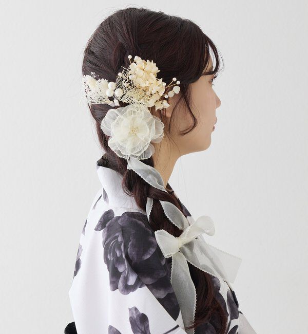  「【3COINSコラボ】フラワーヘアアレンジセット」|その他|アイボリー