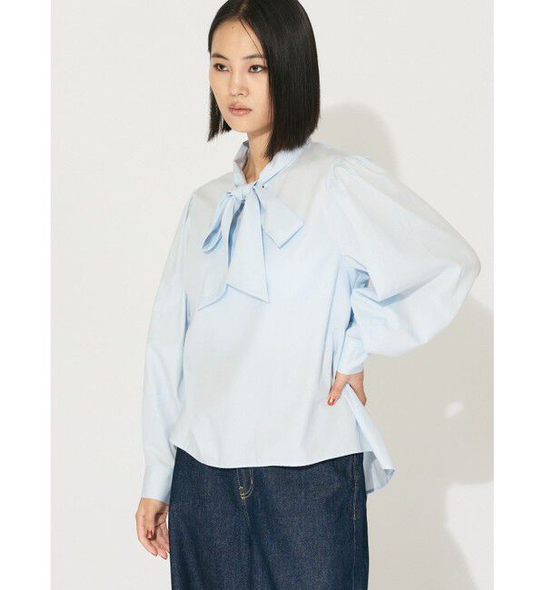 MIDIUMISOLID「MIDIUMISOLID for Ladies リボンタイシャツ」|シャツ・ブラウス|