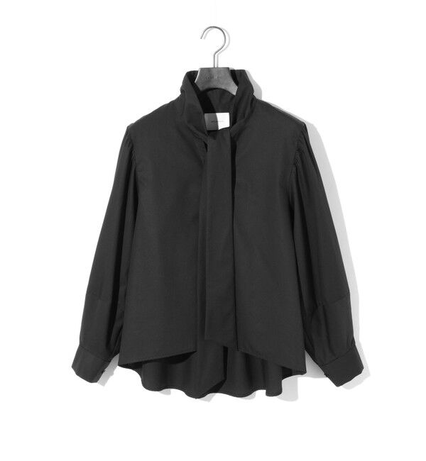 MIDIUMISOLID「MIDIUMISOLID for Ladies リボンタイシャツ」|シャツ・ブラウス|ブラック