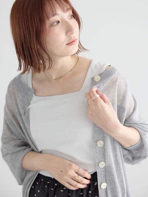 Te chichi「【接触冷感】前後2WAYデザインネックタンクトップ」|タンクトップ|