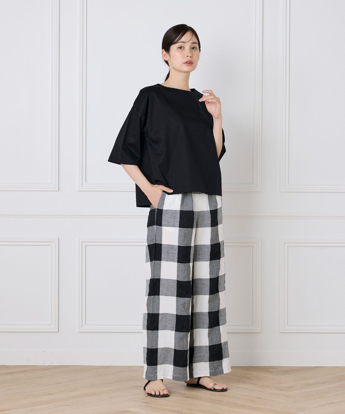 7-IDconcept.「布帛コンビネーションTシャツ」|シャツ・ブラウス|