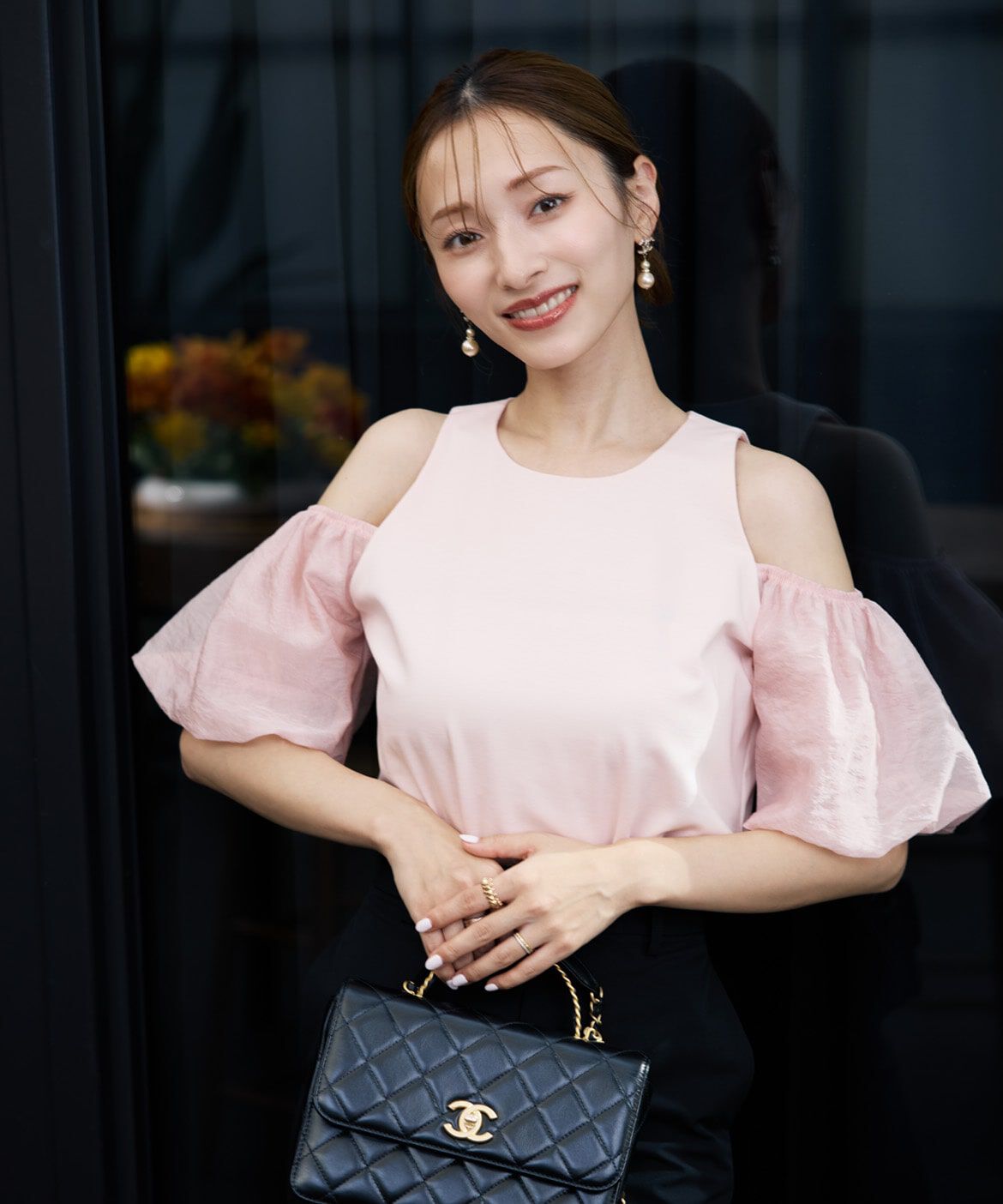 Maglie le cassetto「《M Maglie le cassetto&times;吉田理紗》ハーフスリーブヘルシーカットソー」|Tシャツ・カットソー|ピンク1