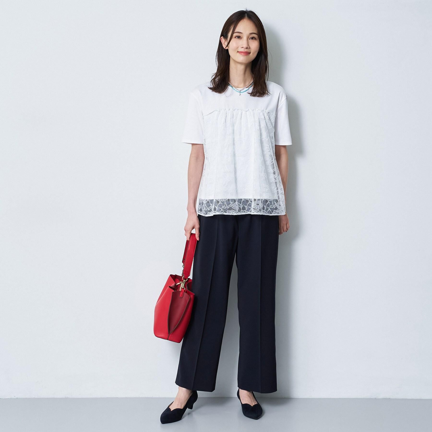 Reflect「【UVカット／接触冷感／手洗い可】ラッセルレースプルオーバー」|Tシャツ・カットソー|
