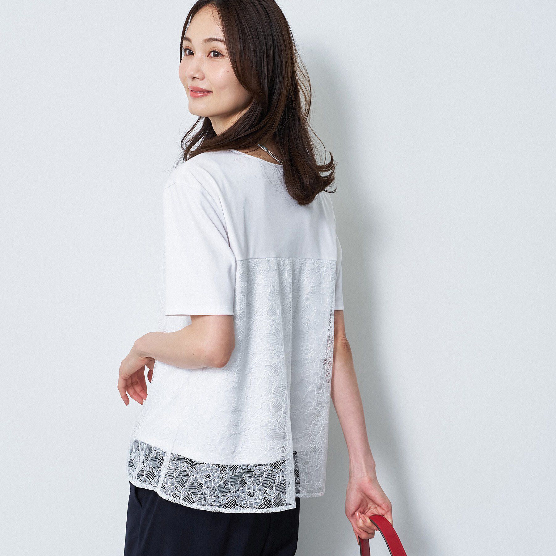 Reflect「【UVカット／接触冷感／手洗い可】ラッセルレースプルオーバー」|Tシャツ・カットソー|