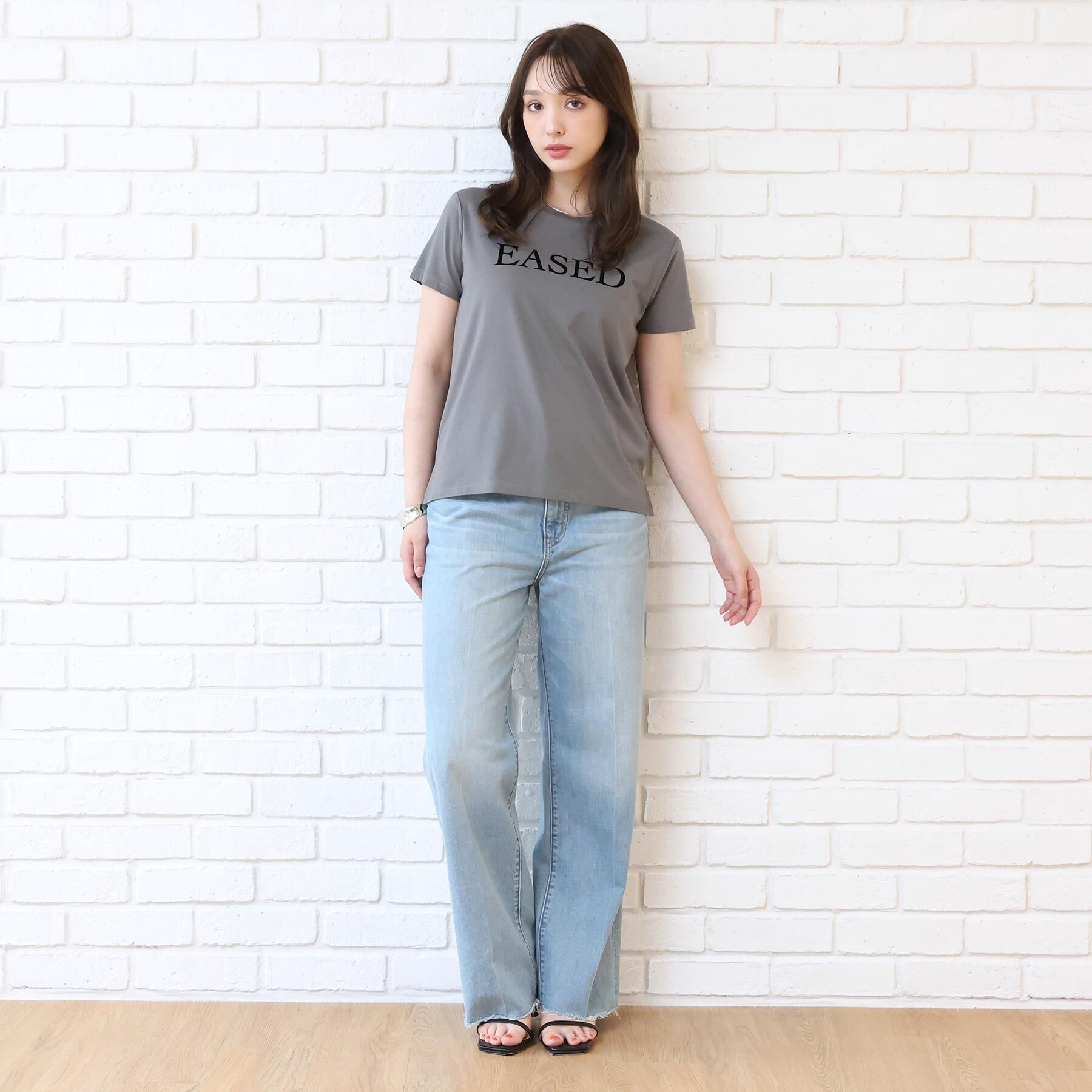 DRESSTERIOR「【立体ロゴ】フロッキーロゴプリントTシャツ」|Tシャツ・カットソー|