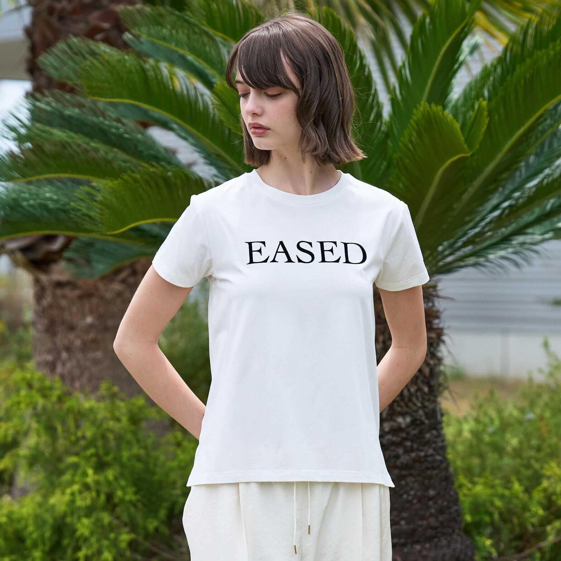 DRESSTERIOR「【立体ロゴ】フロッキーロゴプリントTシャツ」|Tシャツ・カットソー|