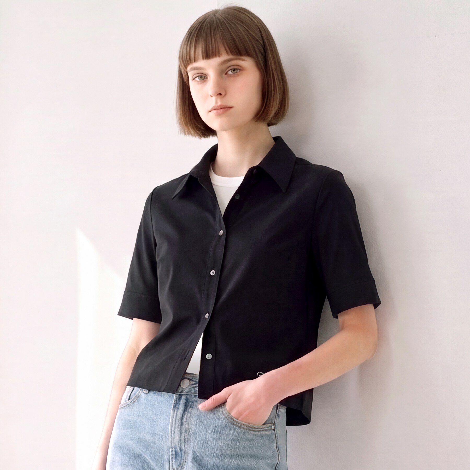 DRESSTERIOR「【接触冷感／抗菌防臭／消臭】ICE CLEAR COTTON ハーフスリーブシャツ」|Tシャツ・カットソー|