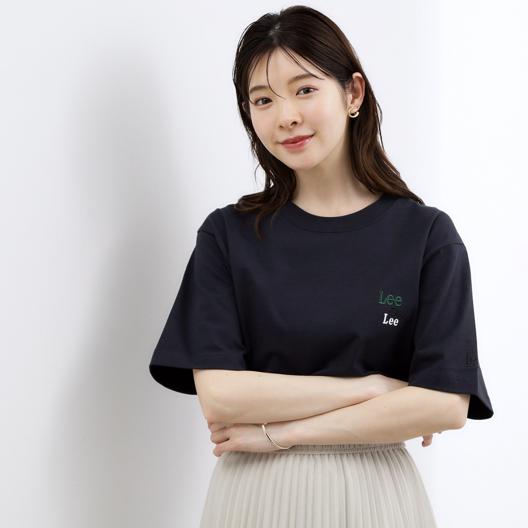 grove「【Lee&times;grove別注カラーあり】MULTI LOGO H／S TEE」|Tシャツ・カットソー|ネイビー(094)