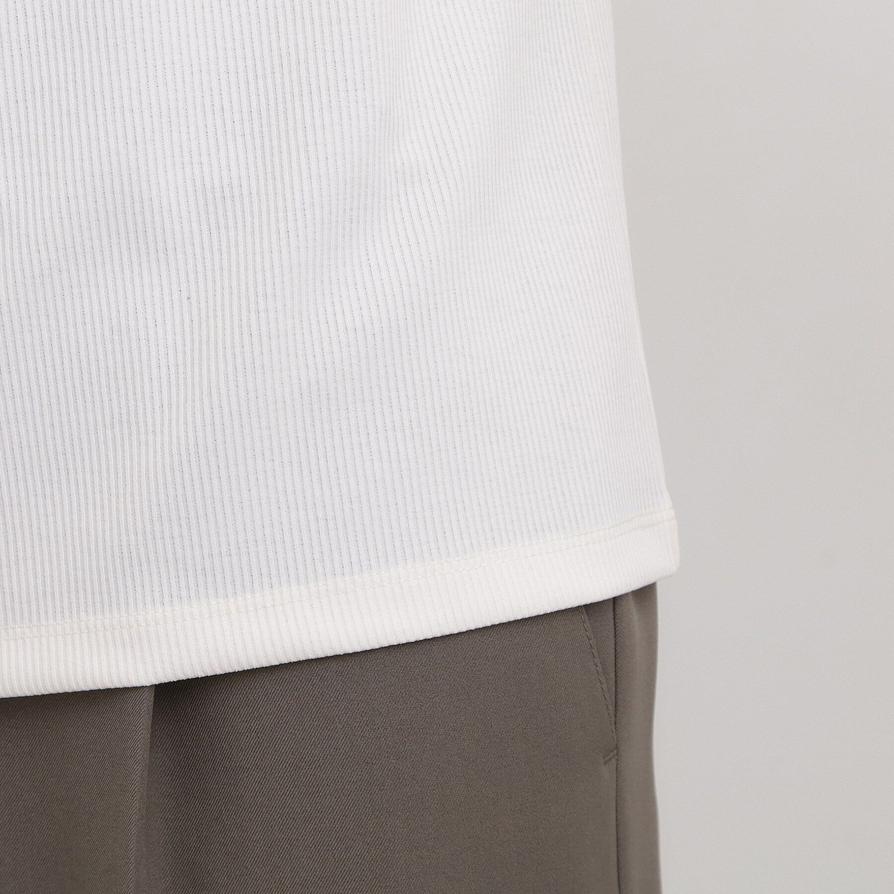 grove「着るだけで旬顔 ドレープネックテレコTシャツ」|Tシャツ・カットソー|