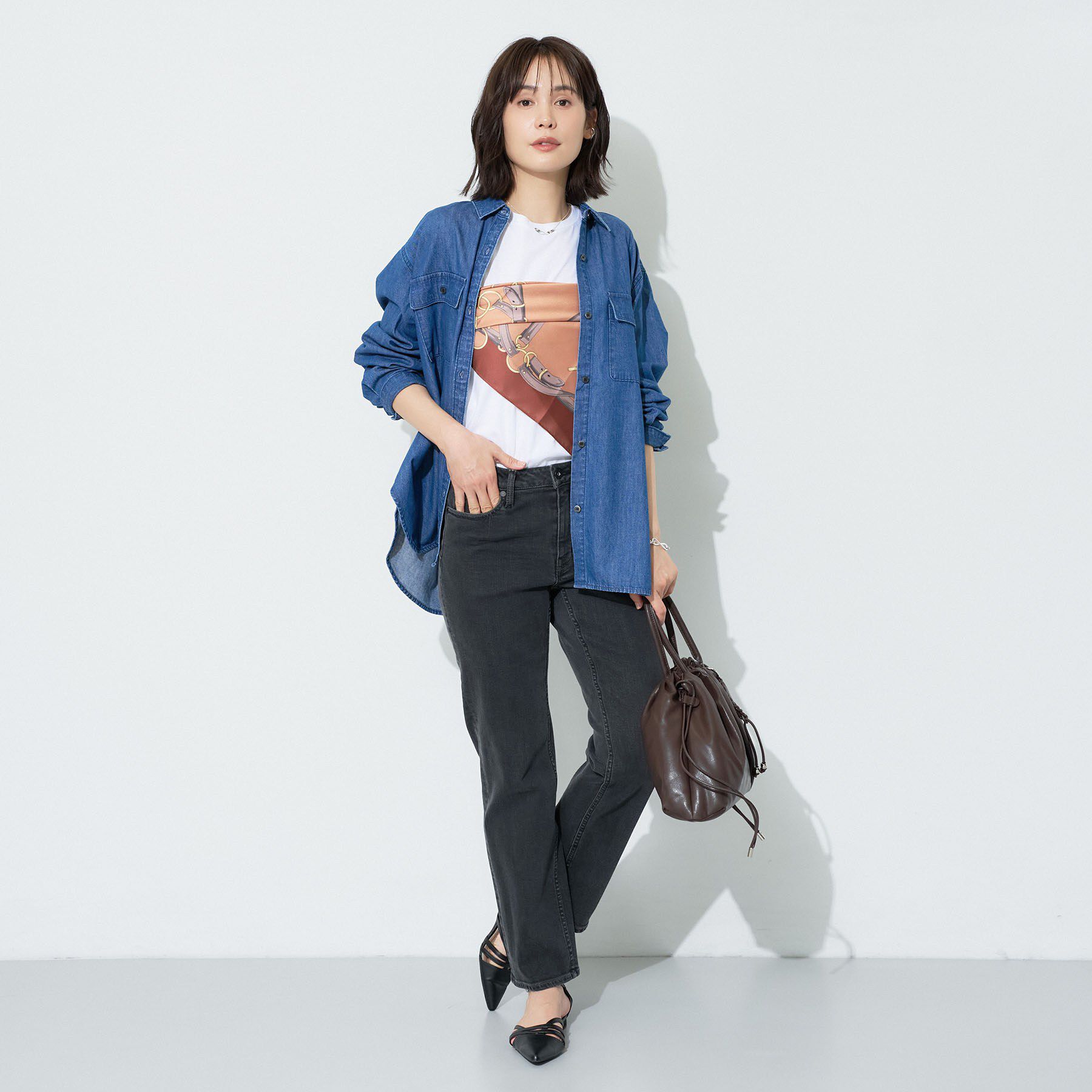 INDIVI「【褒められデニム】スリムストレート デニムパンツ」|デニム|