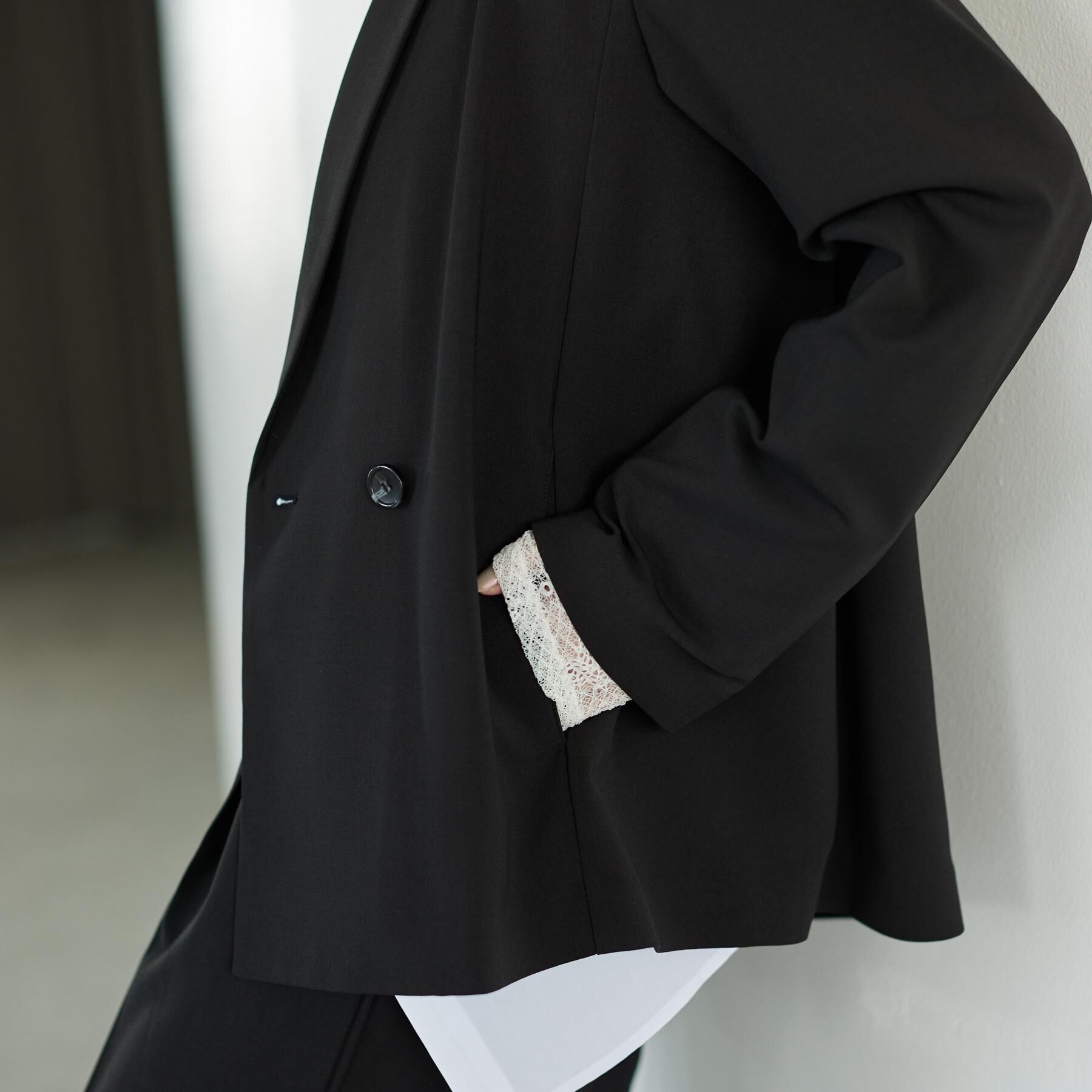 GALLEST「Comfy SET UP｜ダブルブレストイージージャケット【セットアップ対応／通勤／カセット服／接触」|テーラードジャケット|