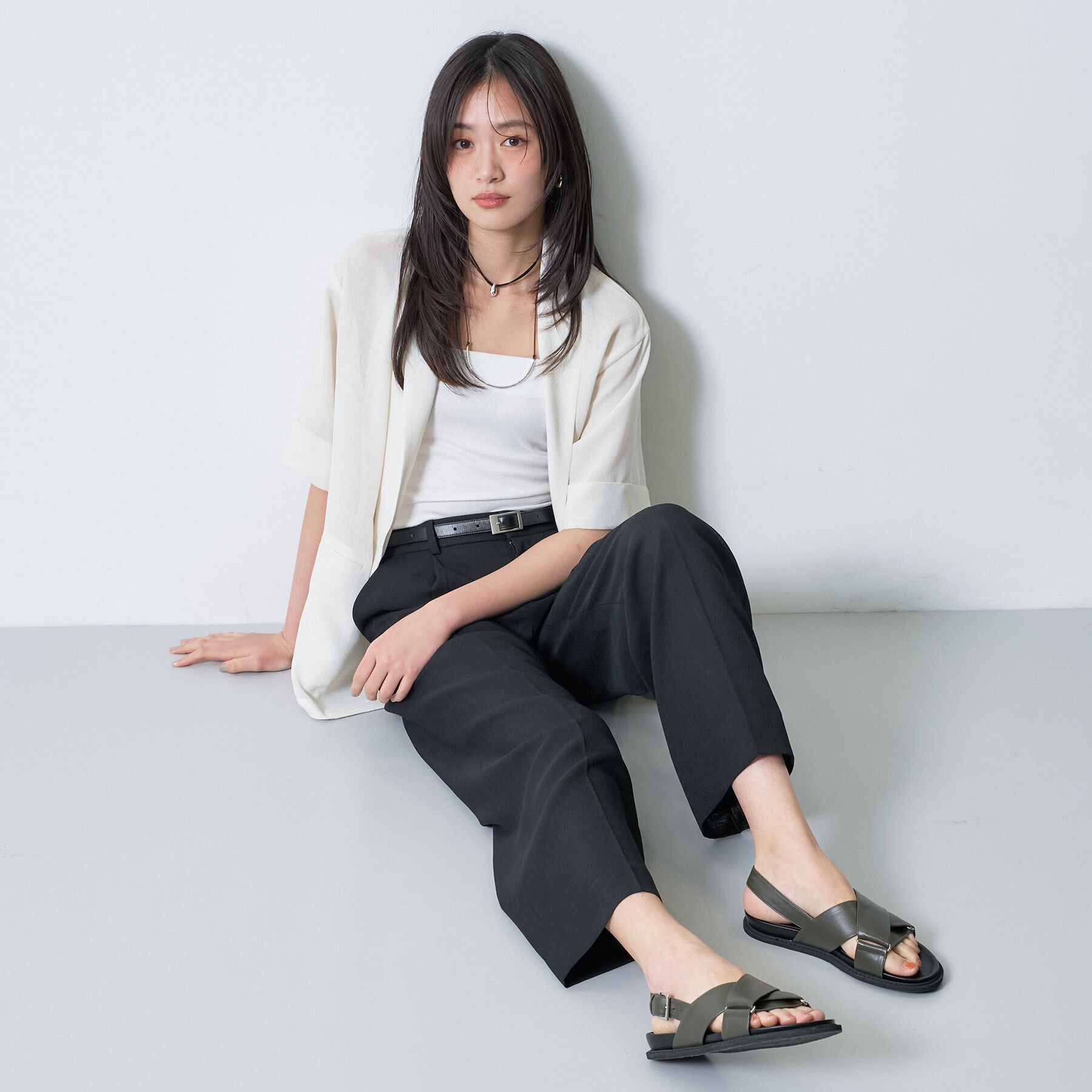 INDIVI「【洗える／メッシュ素材／SETUP可能】ワイドパンツ」|その他|