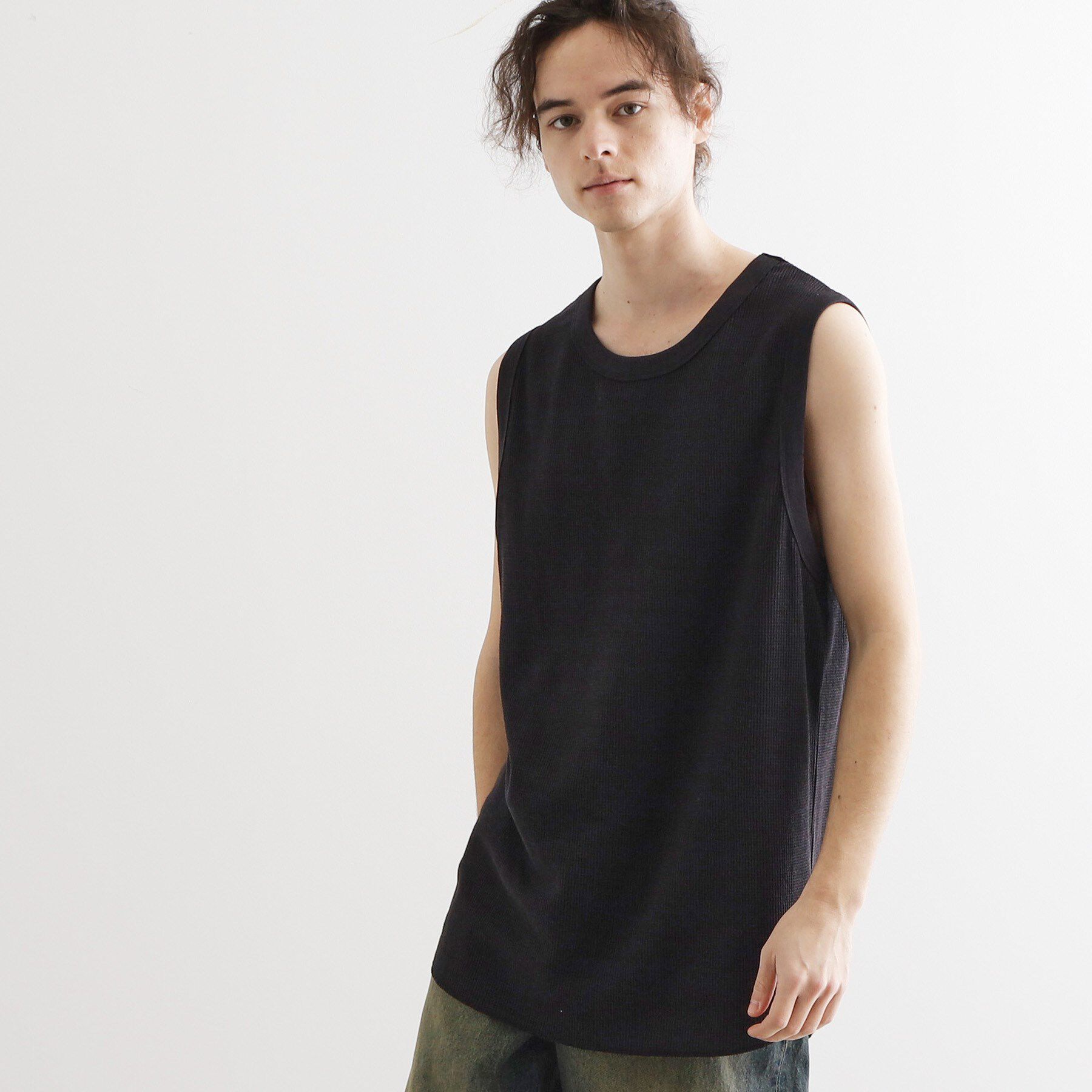 tk.TAKEO KIKUCHI「◆ワッフルノースリーブタンクトップ」|タンクトップ|