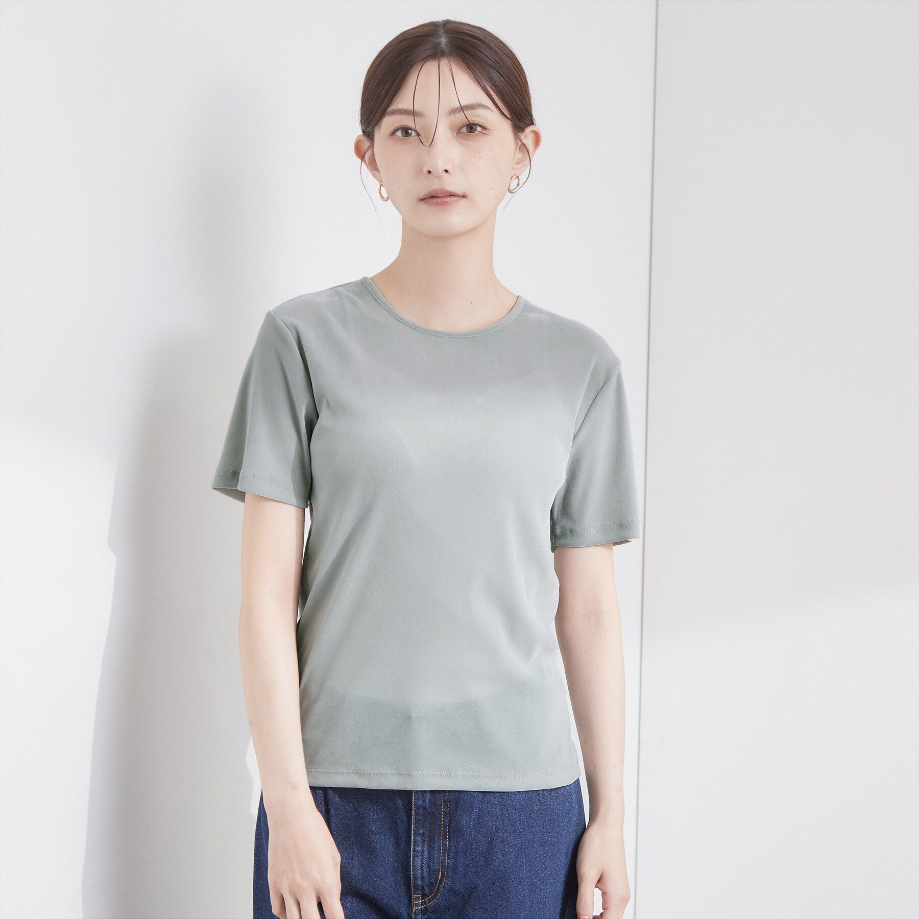 OPAQUE.CLIP「フロッキーチュールカットソー【洗濯機OK】」|Tシャツ・カットソー|