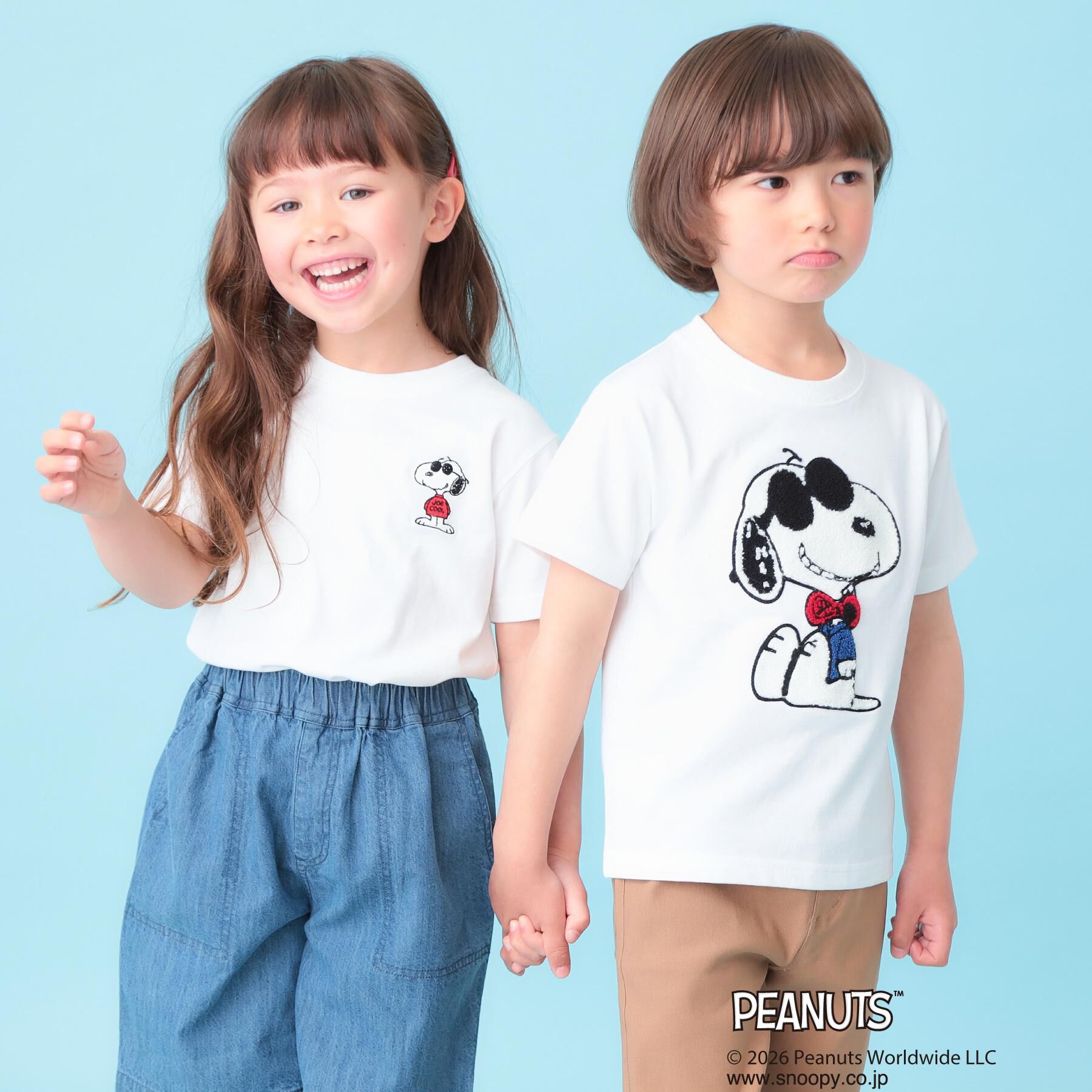 THE SHOP TK「PEANUTS ／ ピーナッツ スヌーピー ワンポイント刺繍半袖Tシャツ」|Tシャツ・カットソー|