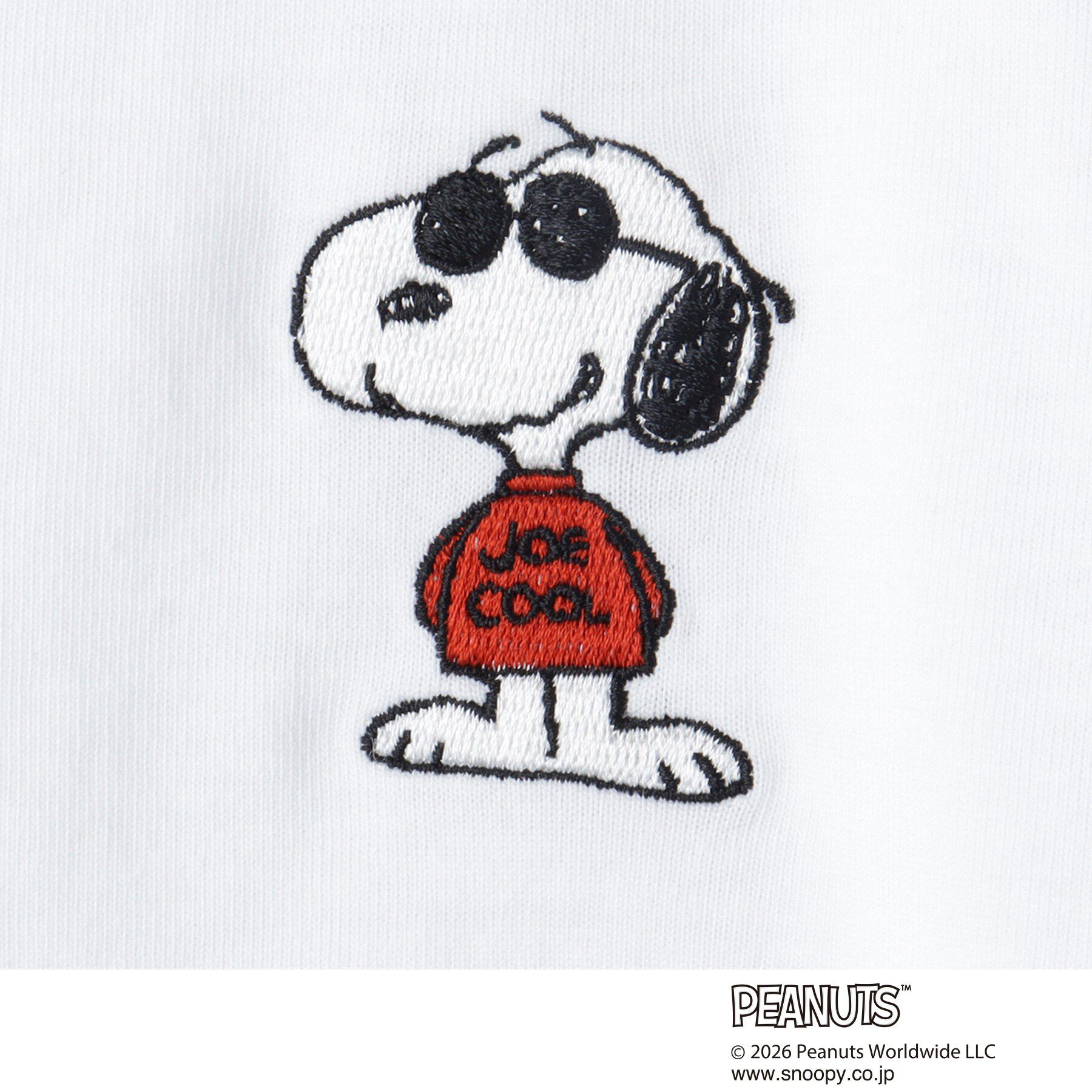 THE SHOP TK「PEANUTS ／ ピーナッツ スヌーピー ワンポイント刺繍半袖Tシャツ」|Tシャツ・カットソー|