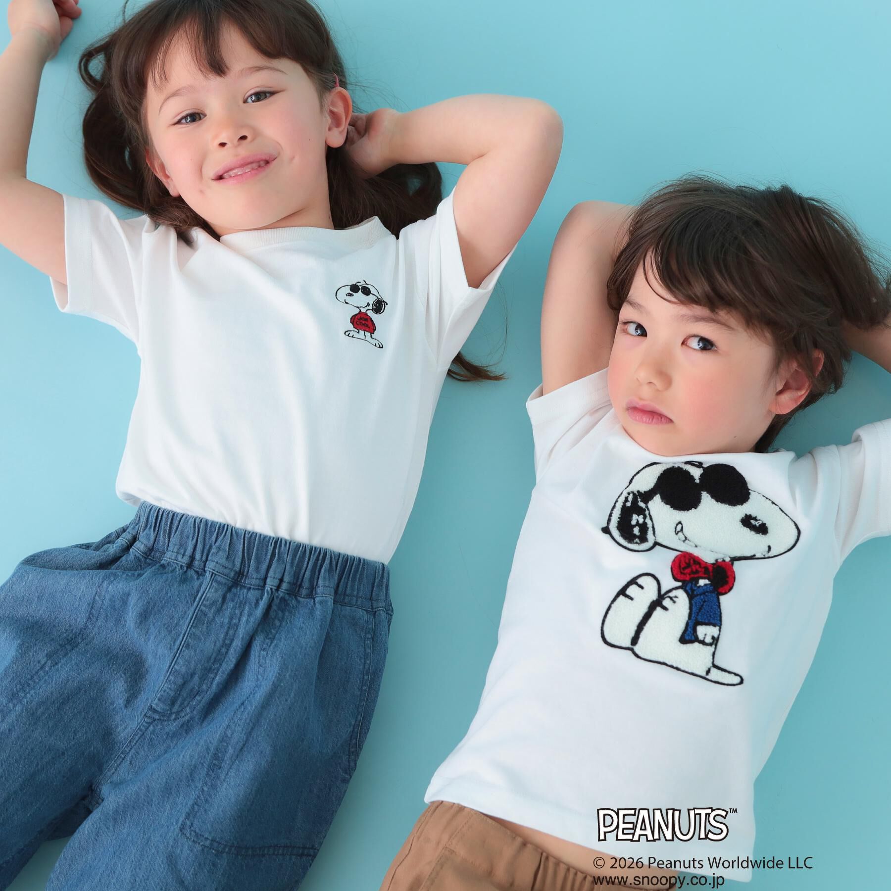 THE SHOP TK「PEANUTS ／ ピーナッツ スヌーピー ワンポイント刺繍半袖Tシャツ」|Tシャツ・カットソー|
