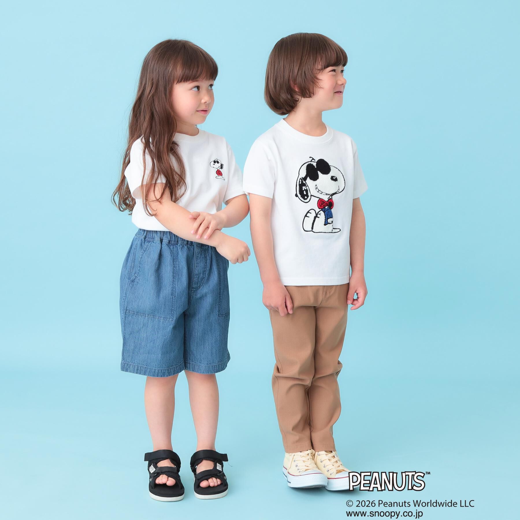 THE SHOP TK「PEANUTS ／ ピーナッツ スヌーピー ワンポイント刺繍半袖Tシャツ」|Tシャツ・カットソー|