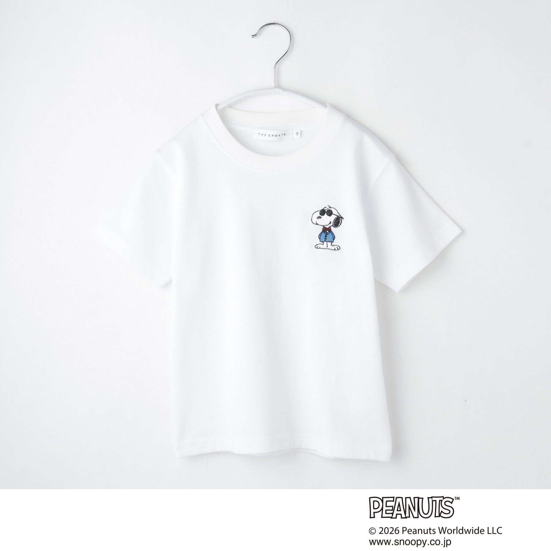 THE SHOP TK「PEANUTS ／ ピーナッツ スヌーピー ワンポイント刺繍半袖Tシャツ」|Tシャツ・カットソー|